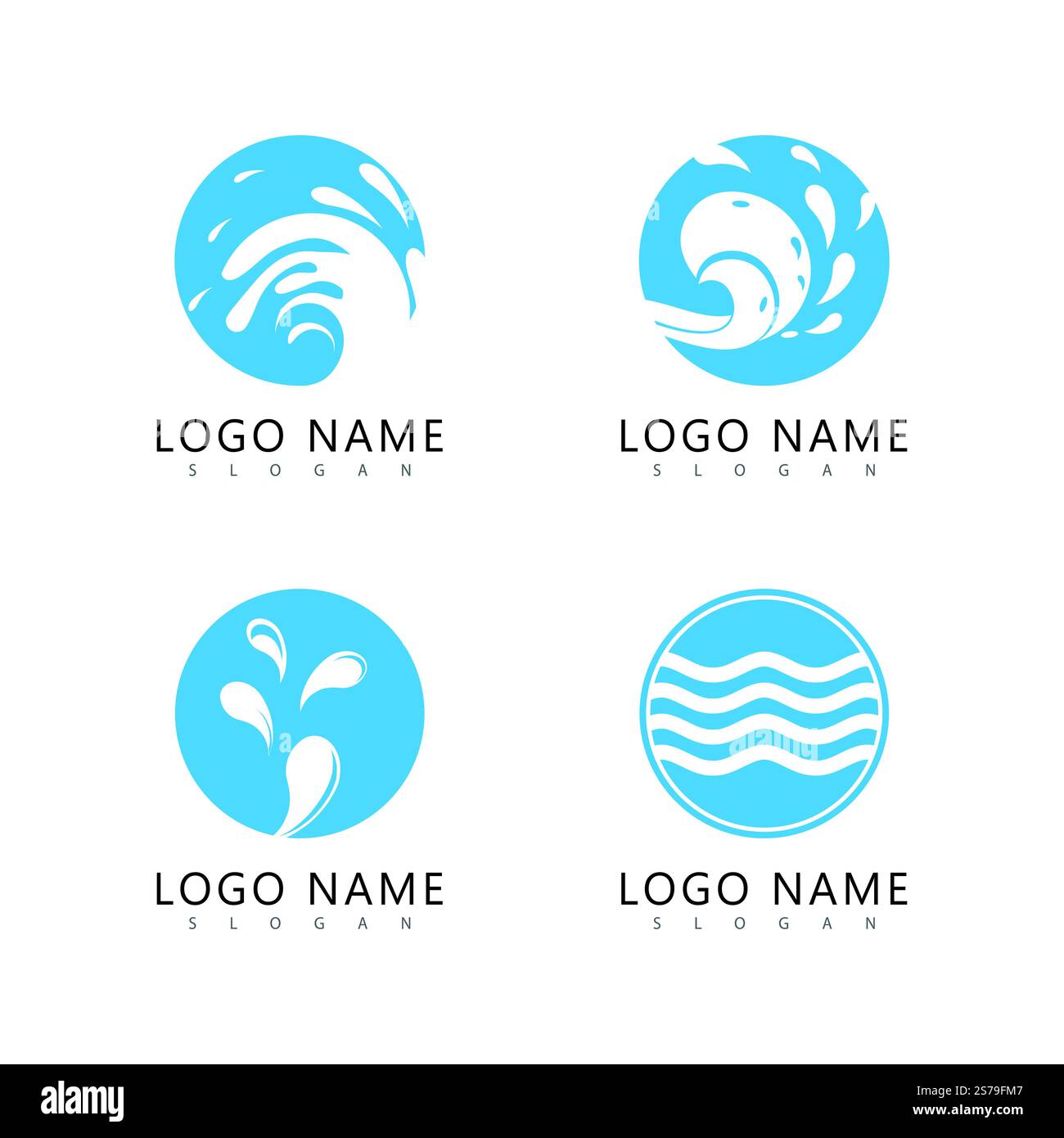 Water wave Logo vector and symbol Template Stock Vector Image & Art - Alamy