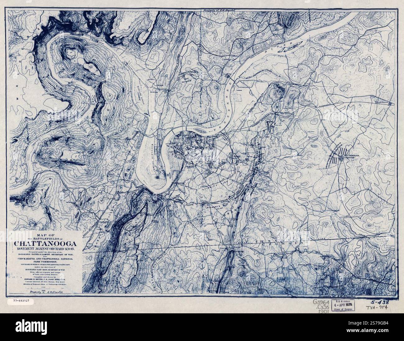 Map of the Tennessee Valley Authority Stock Photo - Alamy