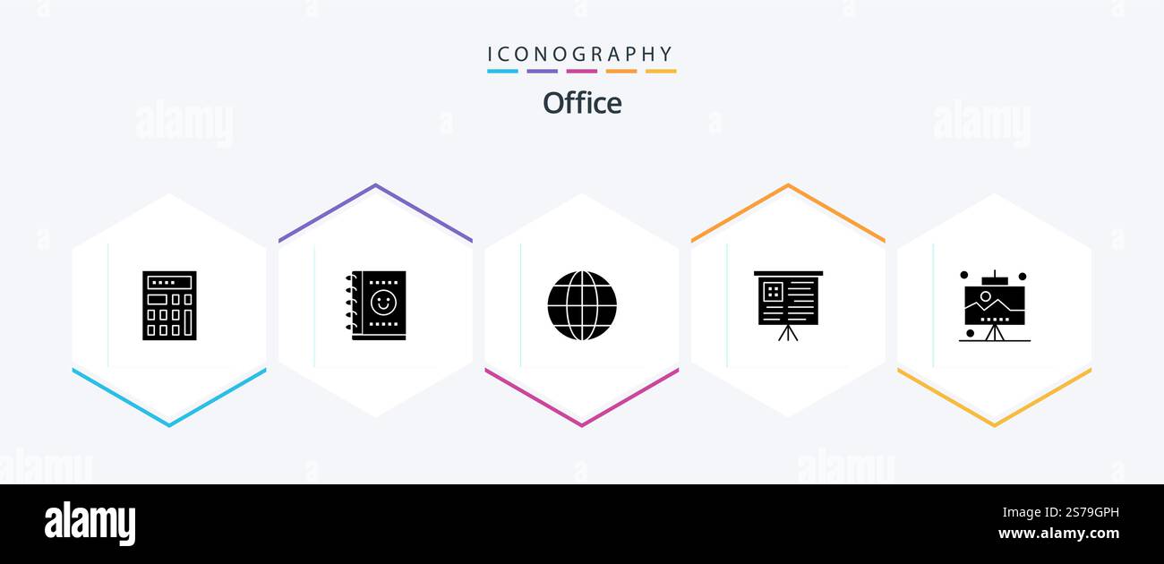 Office 25 Glyph icon pack including . seo. office. office. graph Stock ...