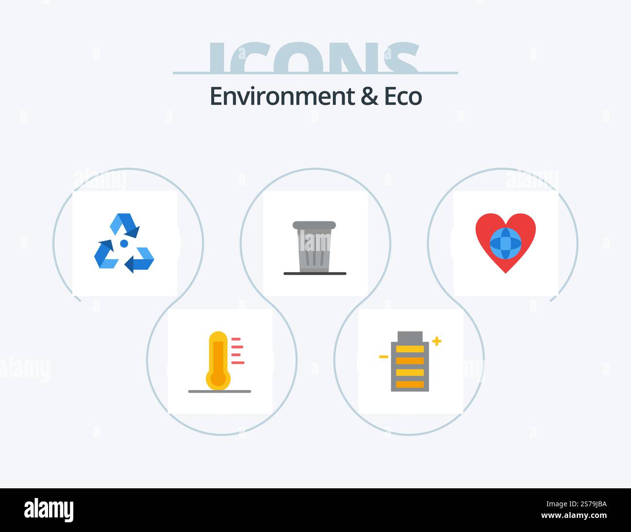 Environment And Eco Flat Icon Pack 5 Icon Design. tree. plant ...