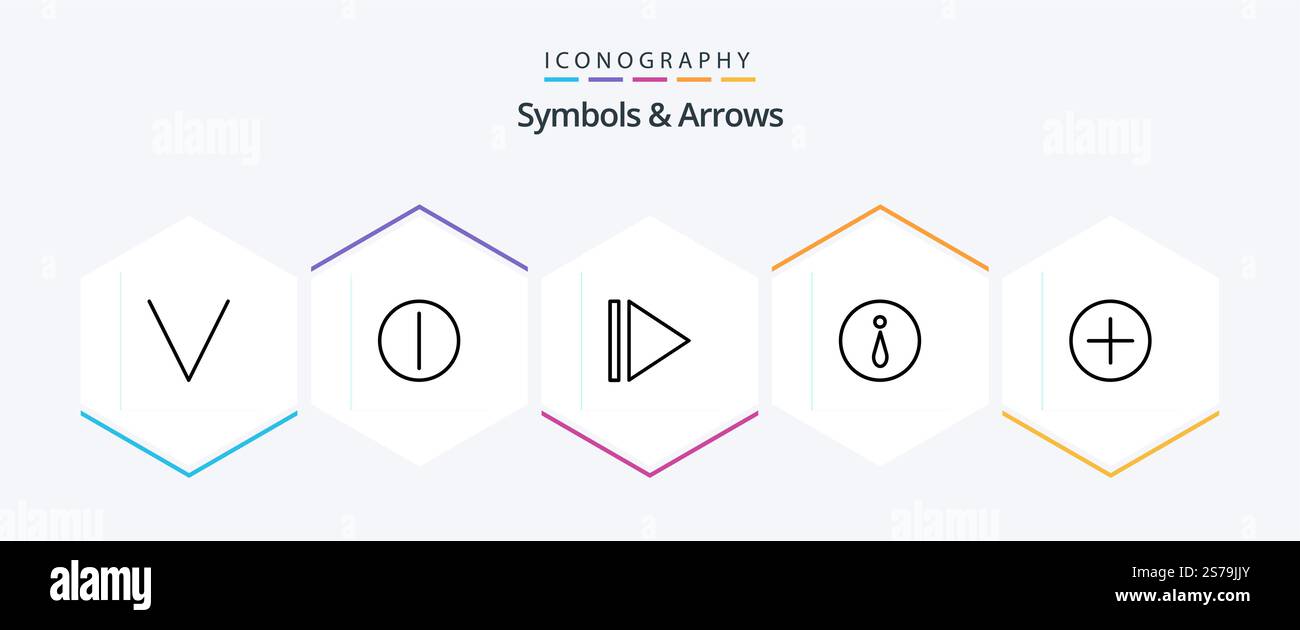 Symbols and Arrows 25 Line icon pack including . info. new Stock Vector ...