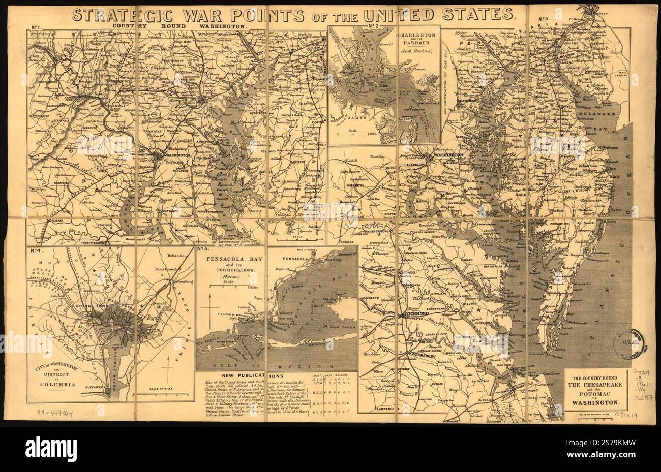 Strategic war points of the United - Strategic War Points Of The United States 1861 By Wyld James 2S79KMW 