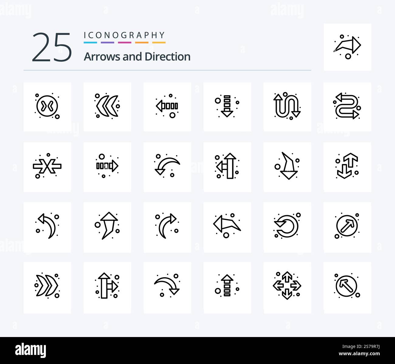 Arrow 25 Line icon pack including right. arrow. down. shrink. arrow ...