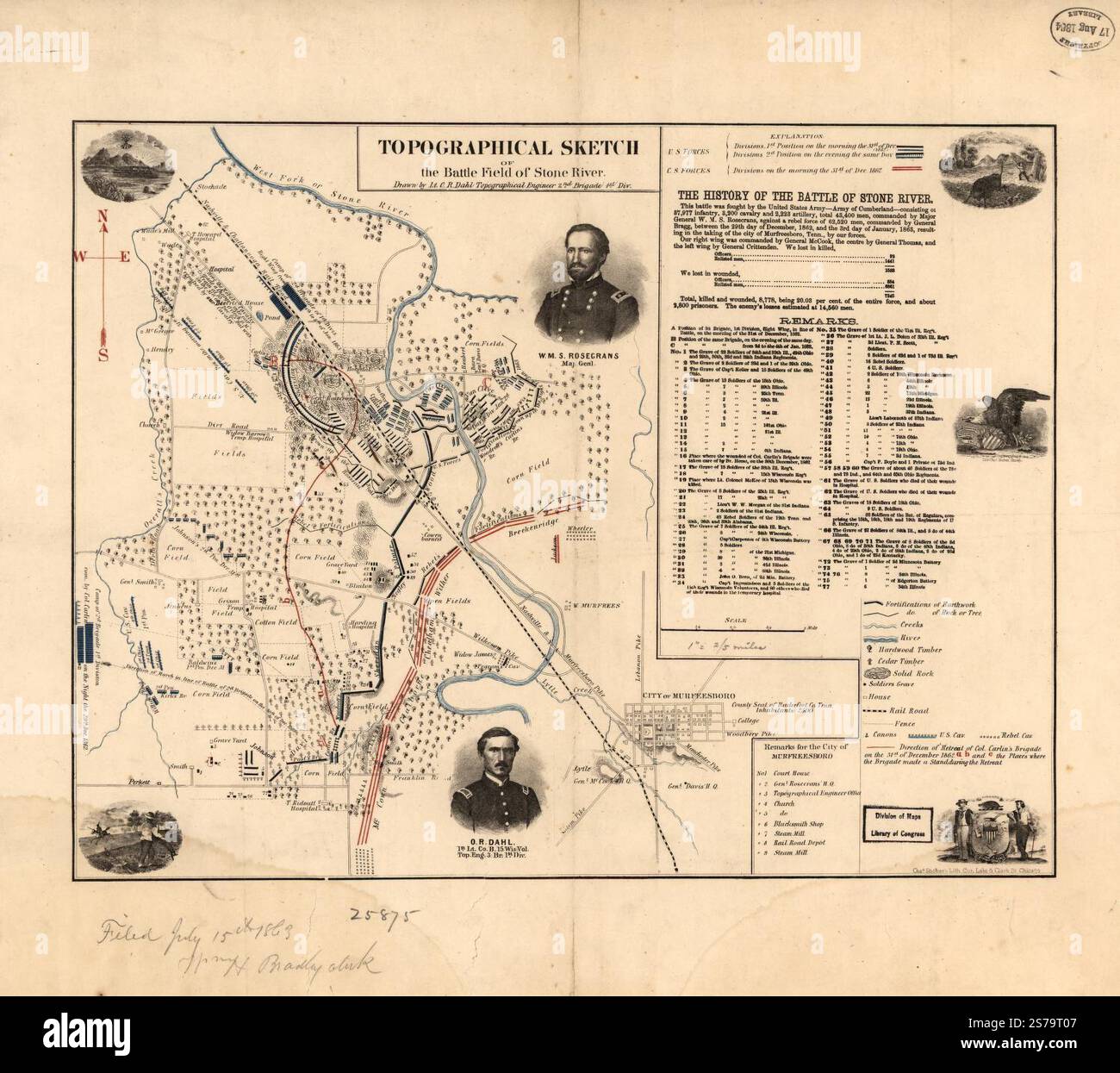 Battle of stones river 1862 hi-res stock photography and