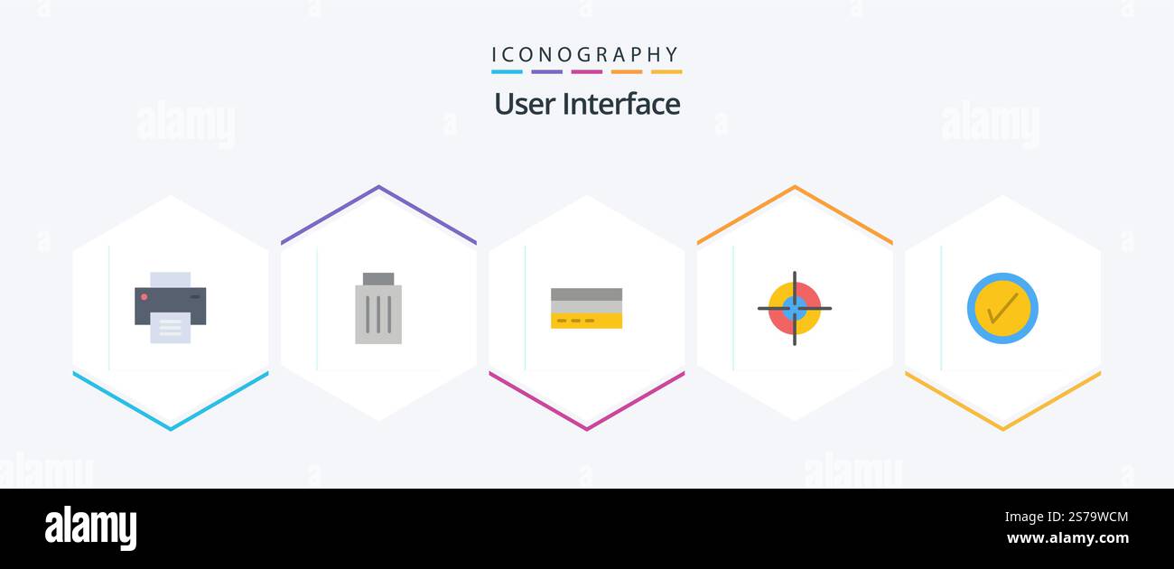 User Interface 25 Flat icon pack including interface. target. user. user. finance Stock Vector