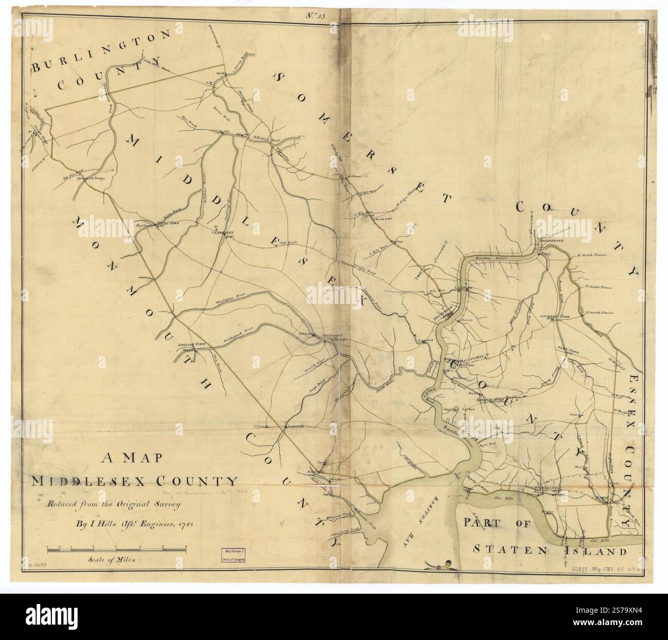 County of middlesex map hi-res stock photography and images - Alamy, image size:1300x1244