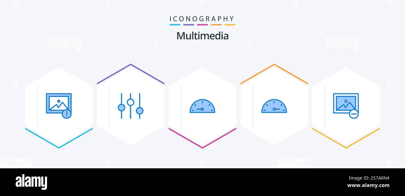 Multimedia 25 Blue icon pack including . . performance. photo. delete ...