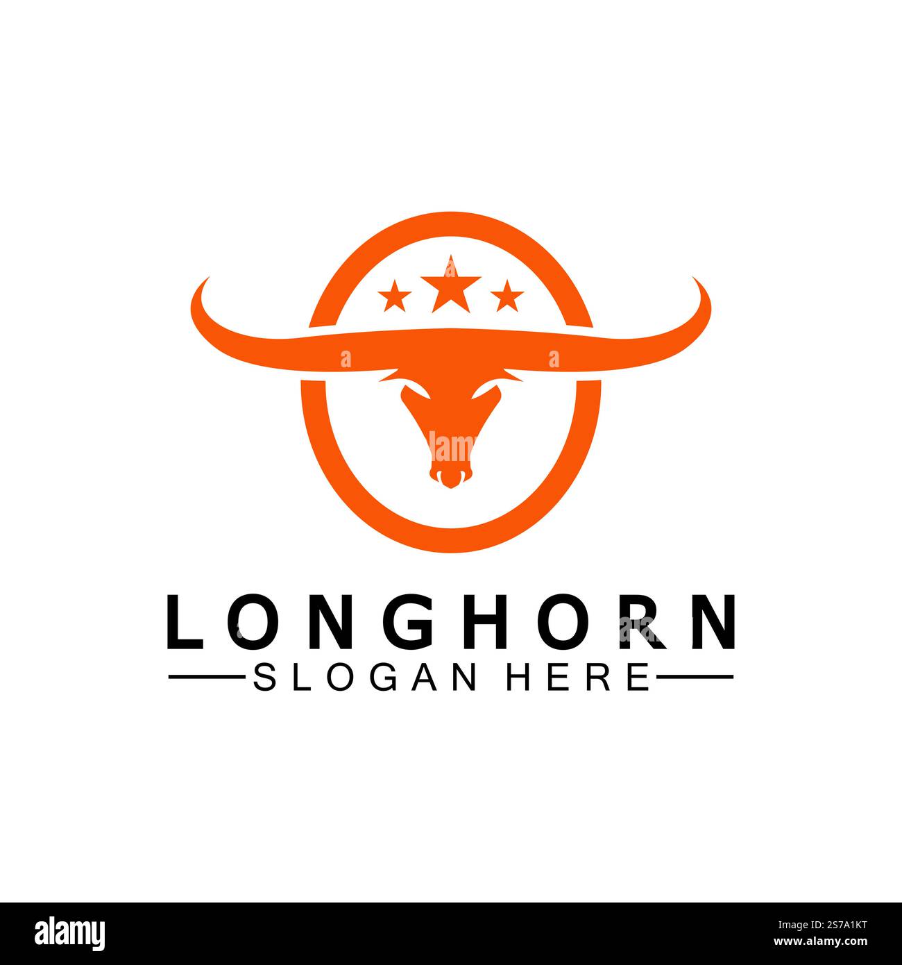 Long horn logo template vector illustration design Stock Vector