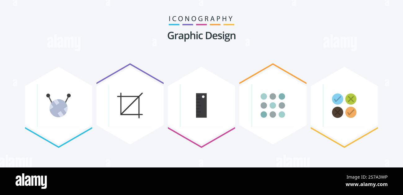 Design 25 Flat icon pack including . dots. tick Stock Vector Image ...