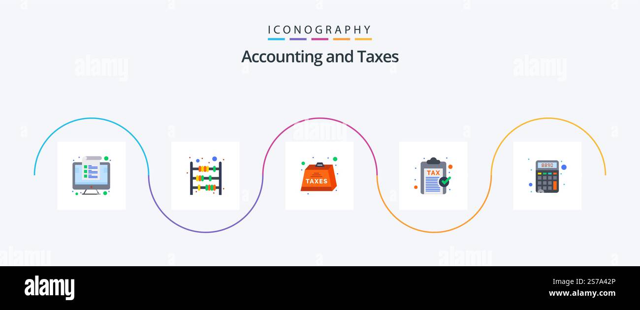 Taxes Flat 5 Icon Pack Including money. excise. money. tax. heavy Stock ...