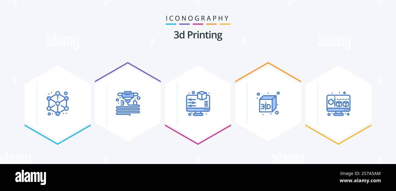 3d Printing 25 Blue icon pack including 3d. box. printer. 3d. preview ...