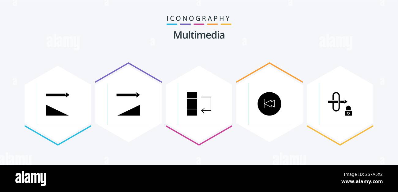 Multimedia 25 Glyph icon pack including . lock. swap. gateway ...