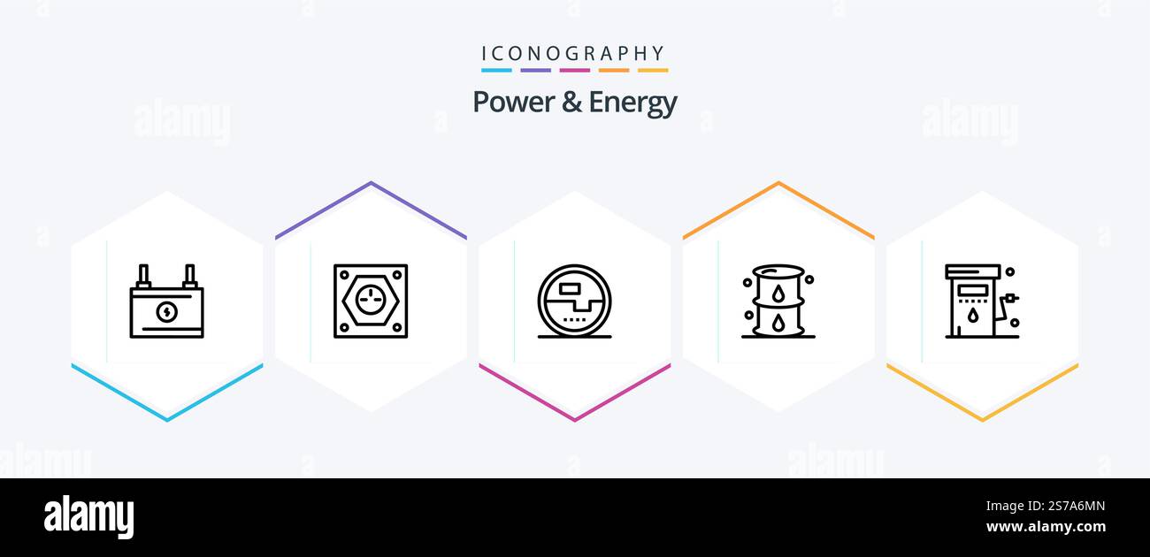 Power And Energy 25 Line icon pack including oil. fuel. socket. energy ...