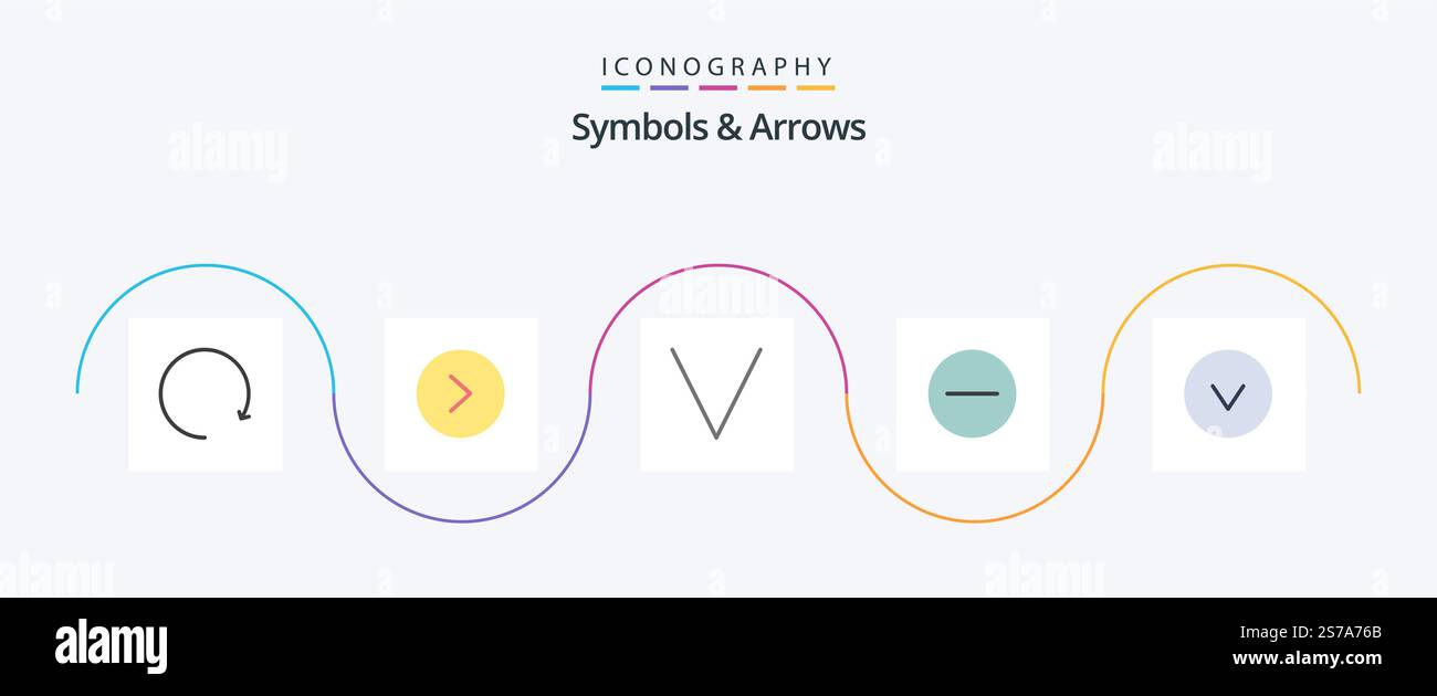 Symbols and Arrows Flat 5 Icon Pack Including . down. down. arrow Stock ...