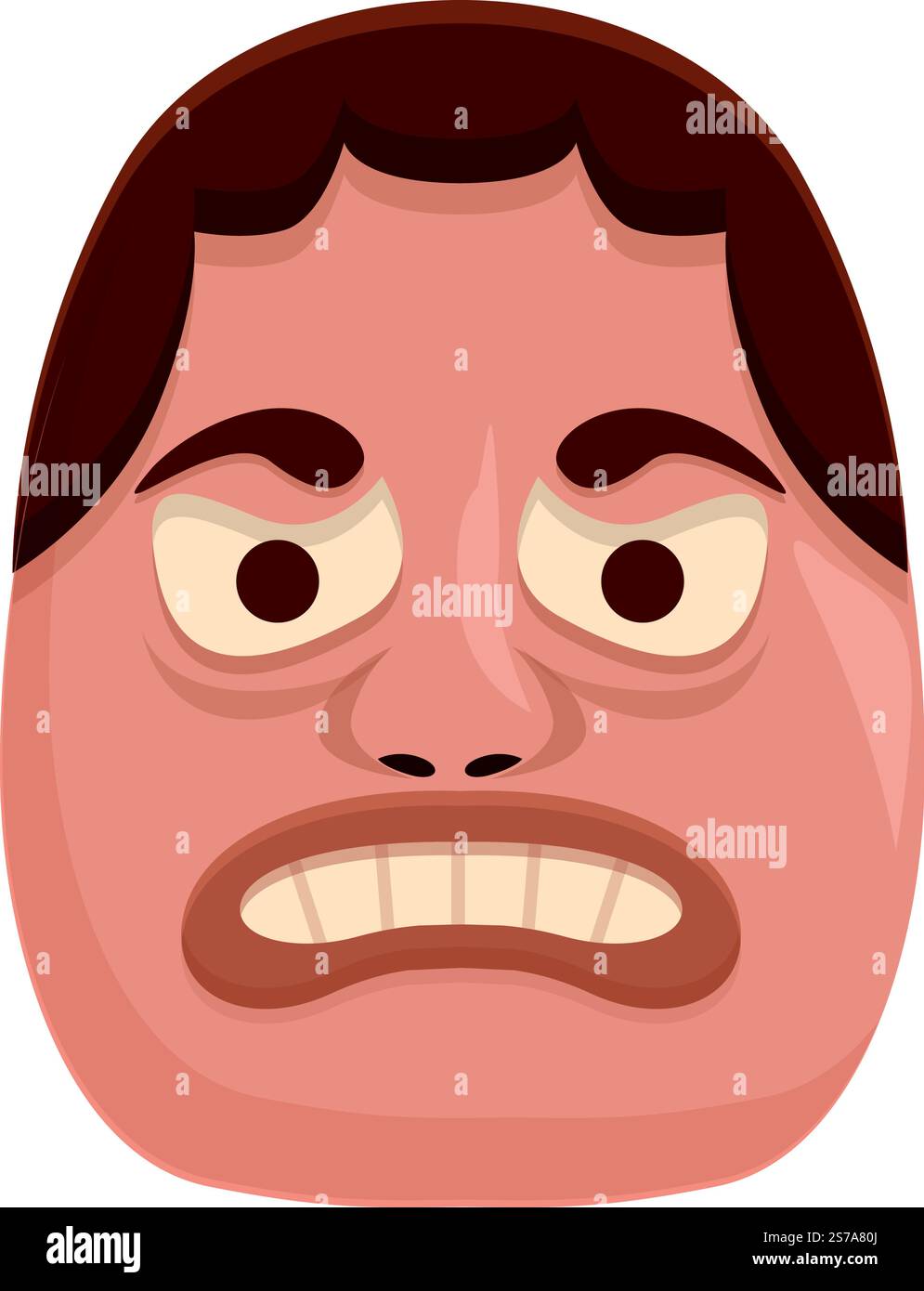 Angry mask icon cartoon vector. Japan face. Monster festival. Angry ...