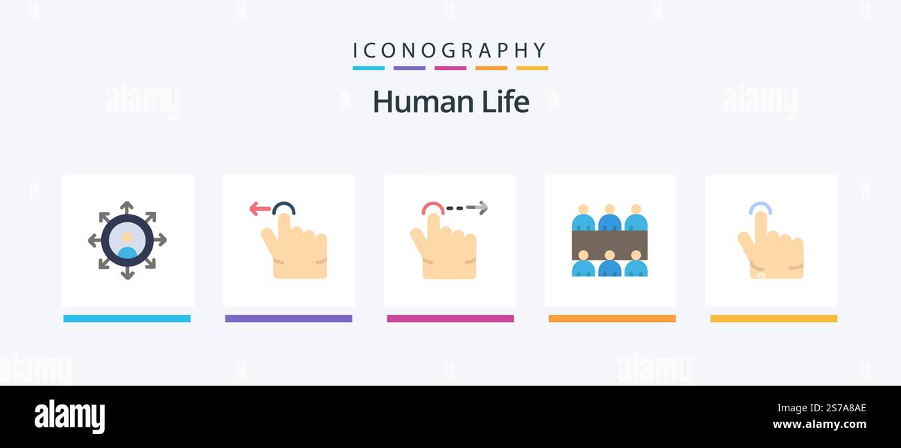 Human Flat 5 Icon Pack Including . table. . Creative Icons Design Stock ...