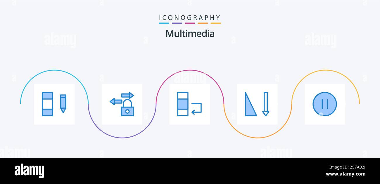 Multimedia Blue 5 Icon Pack Including . stop. swap. pause. control ...
