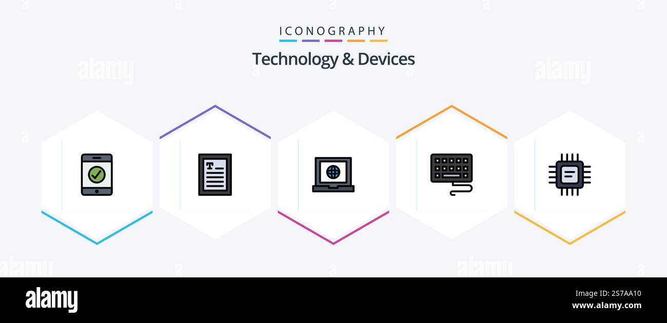 Devices 25 FilledLine icon pack including . keyboard. . devices Stock ...