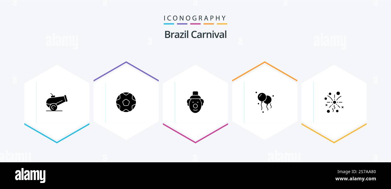 Brazil Carnival 25 Glyph icon pack including brazil. clown. sports ...
