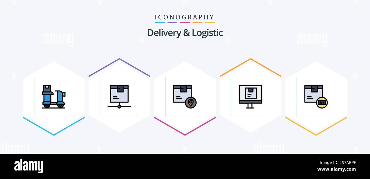 Delivery And Logistic 25 FilledLine icon pack including logistic ...