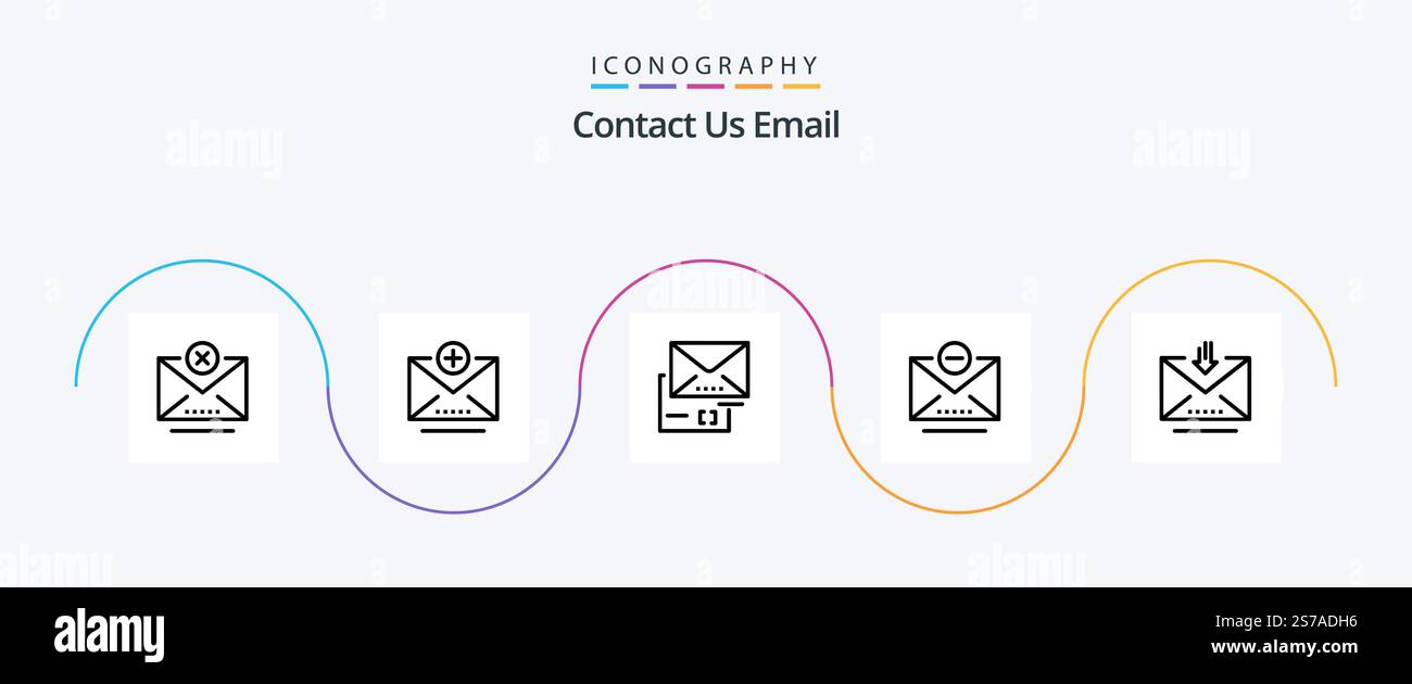 Email Line 5 Icon Pack Including retrieve. email. document. download. mail Stock Vector