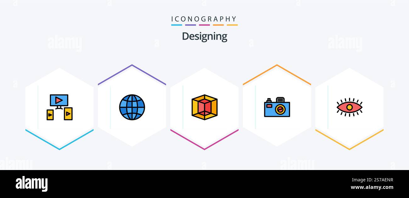 Designing 25 FilledLine icon pack including . watch. graphic. eyes ...