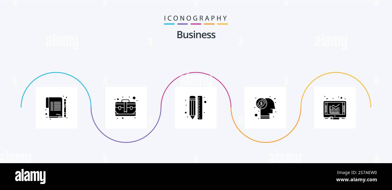 Business Glyph 5 Icon Pack Including browser. dollar. creative ...