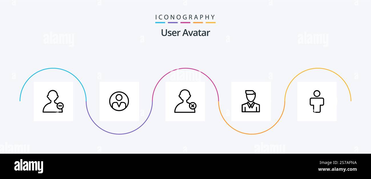 User Line 5 Icon Pack Including people. avatar. man. profile. man Stock ...