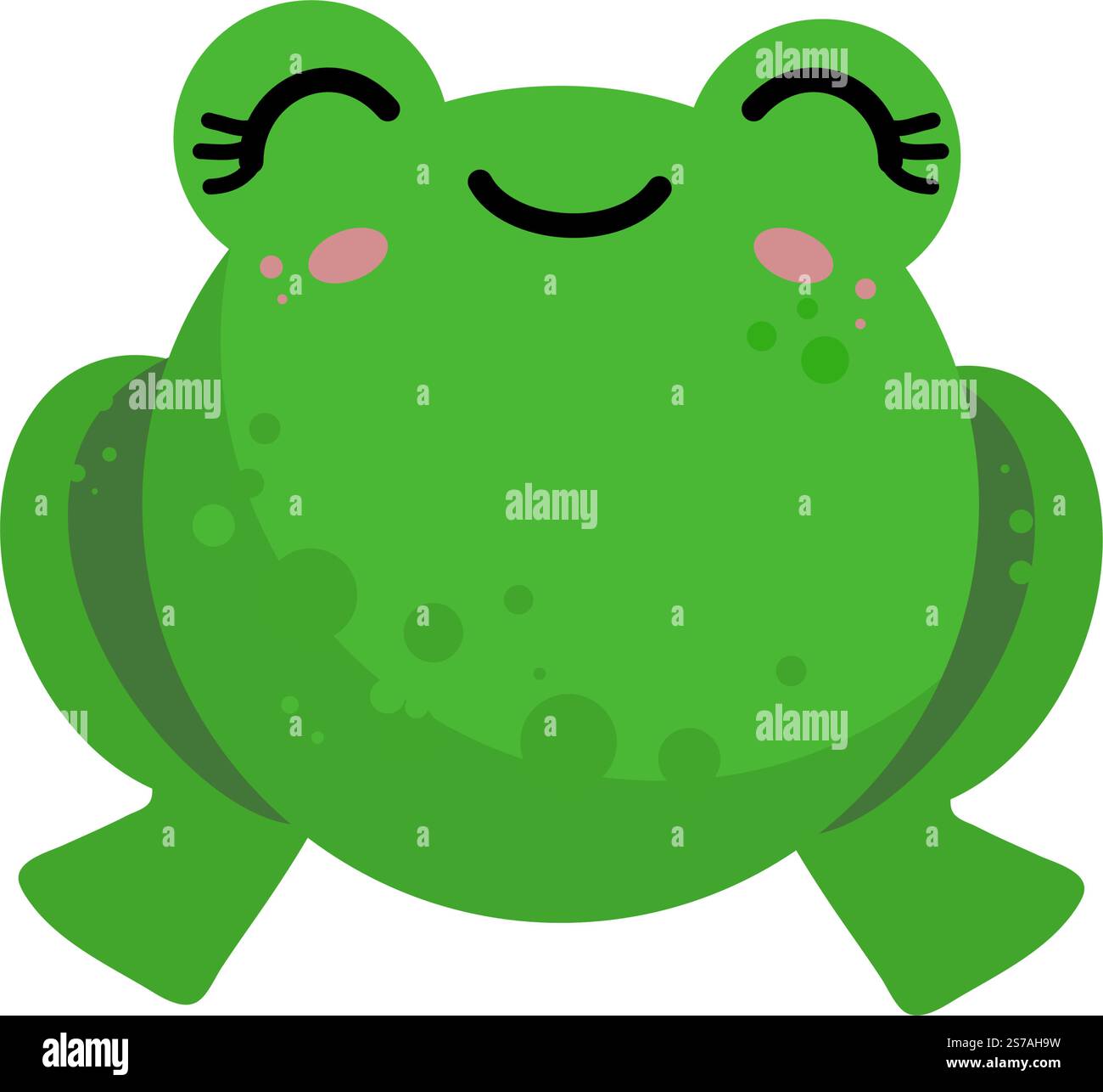 Cute green frog Stock Vector Image & Art - Alamy