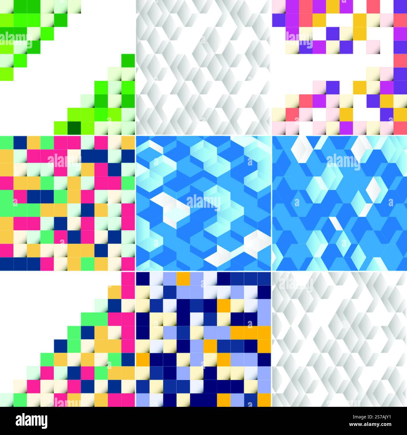 Blue mosaic pattern with a mosaic color gradient vector illustration ...