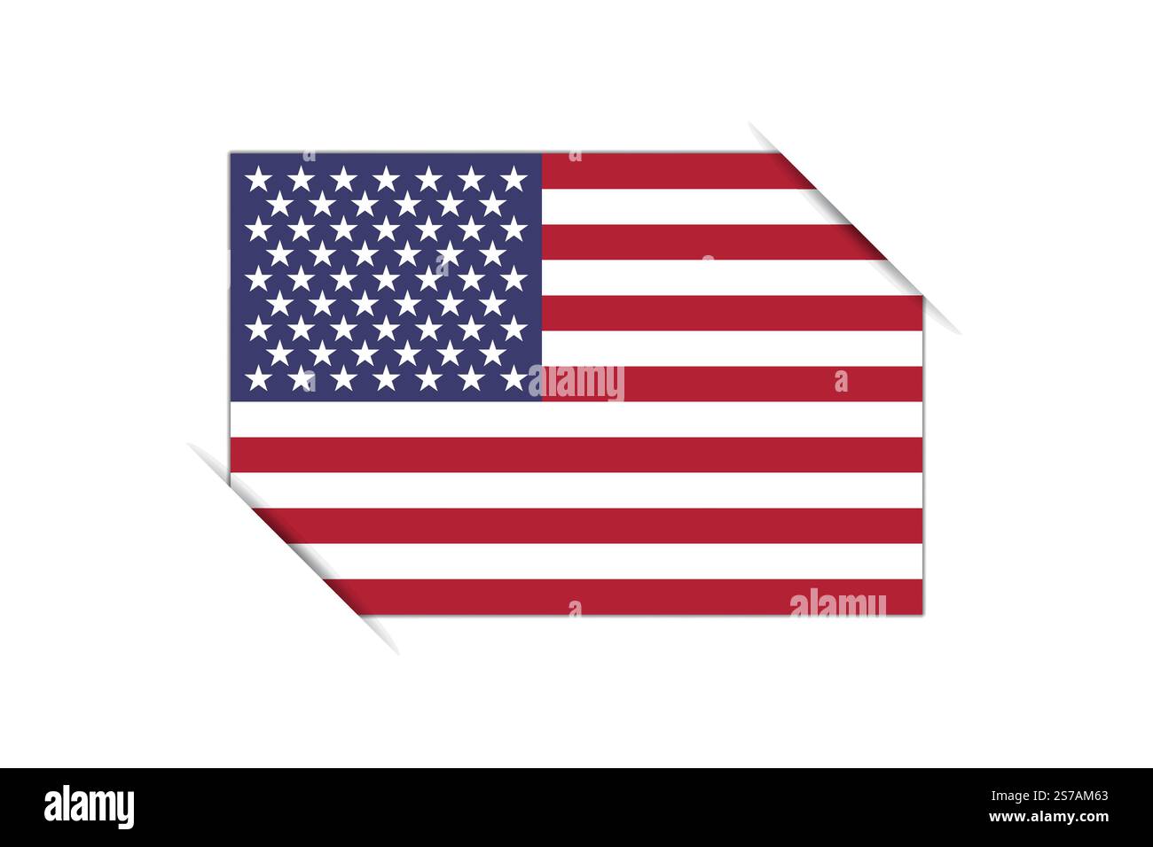 United States of America flag - rectangle colorful flag representing a ...