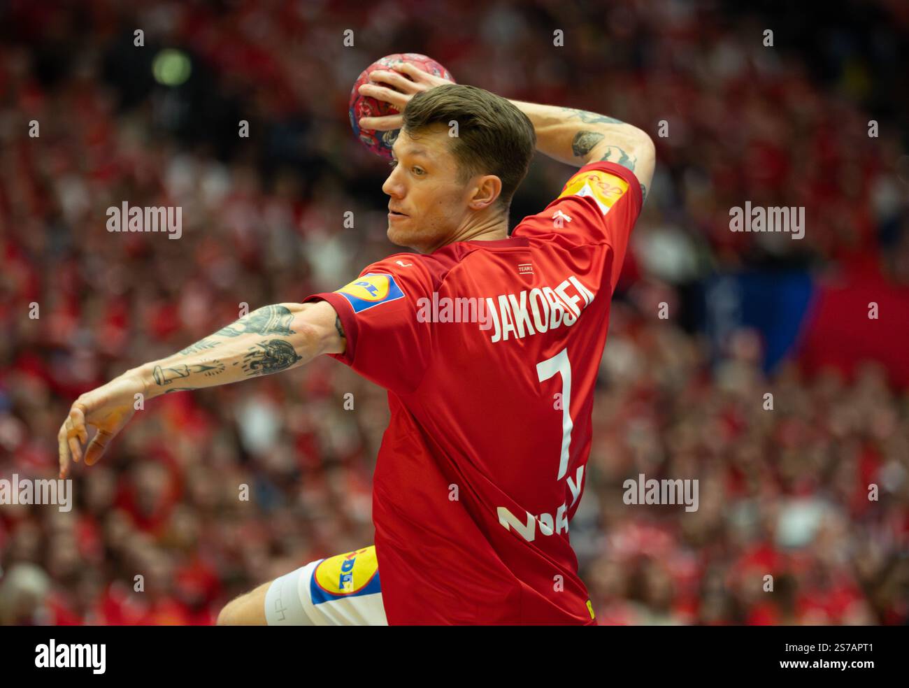 18 January 2025, Denmark, Herning Handball World Championship, Denmark Italy, preliminary