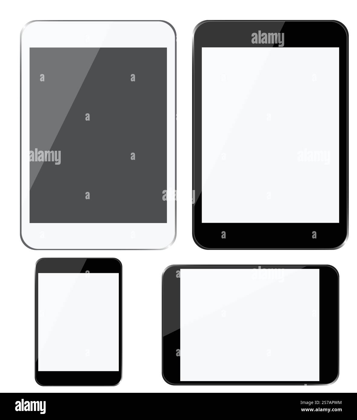 Set black digital gadget Stock Vector Images - Alamy