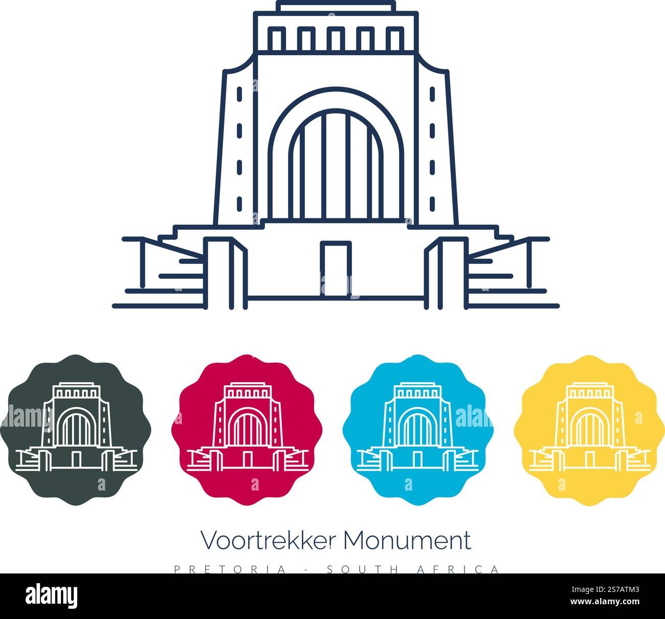 Voortrekker Monument in Pretoria - South Africa - Stock Illustration as ...