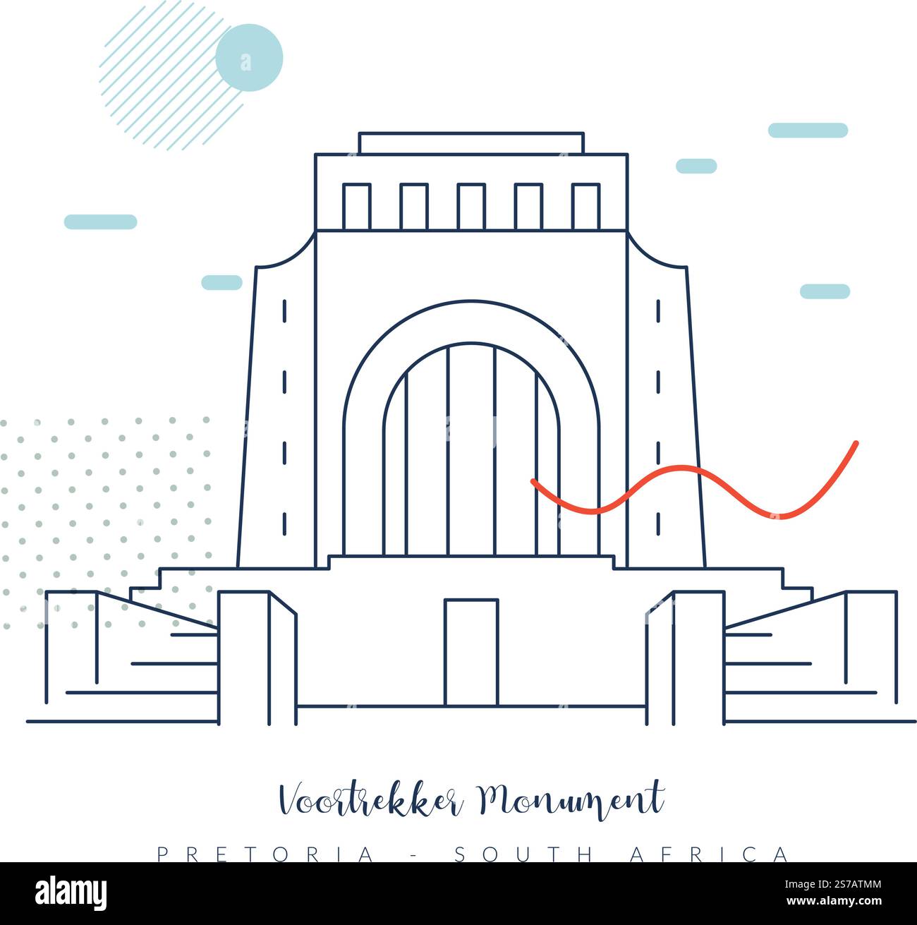 Voortrekker Monument in Pretoria - South Africa - Stock Illustration as ...