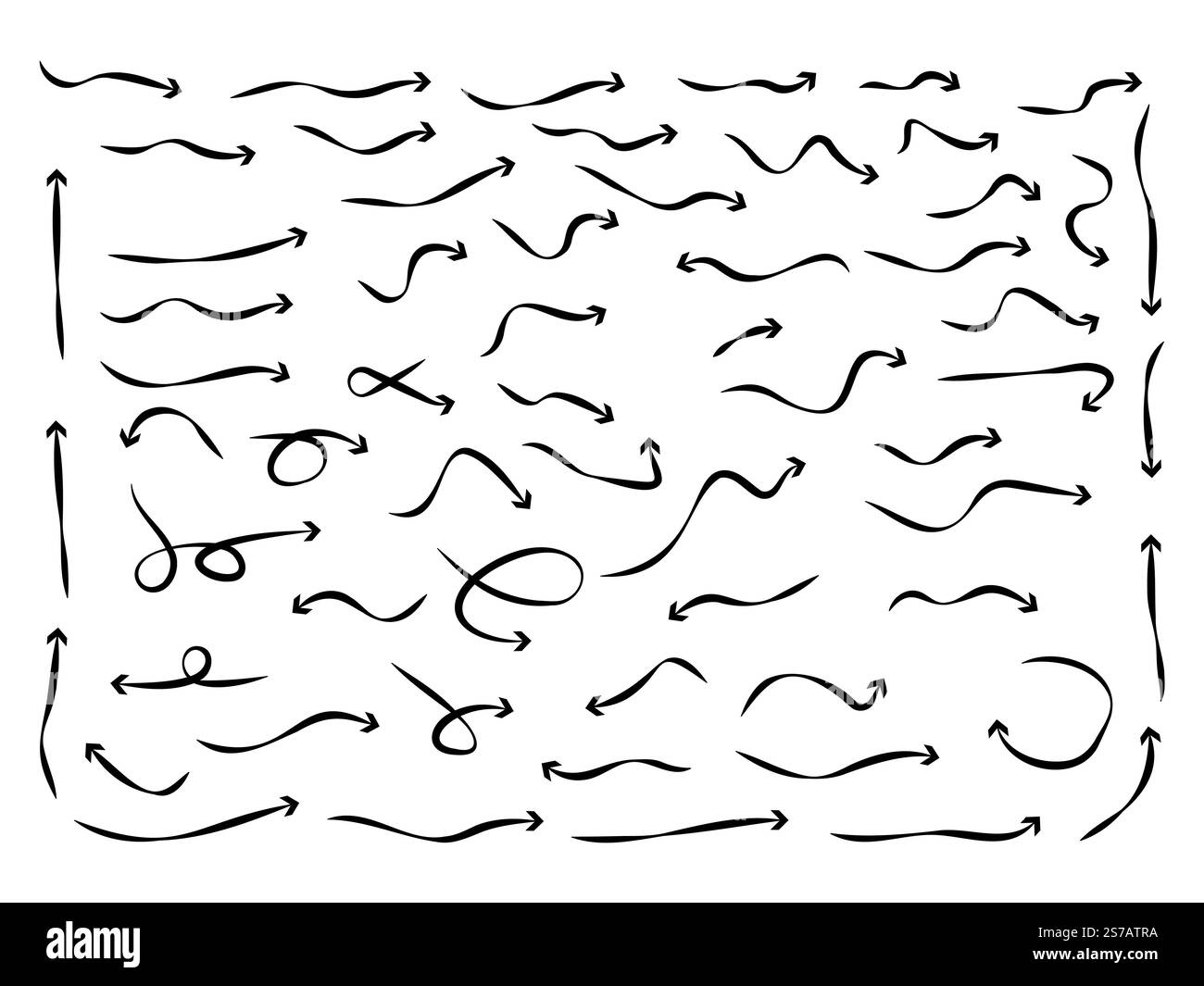 Arrow collection vector icon set on white background Stock Vector Image ...