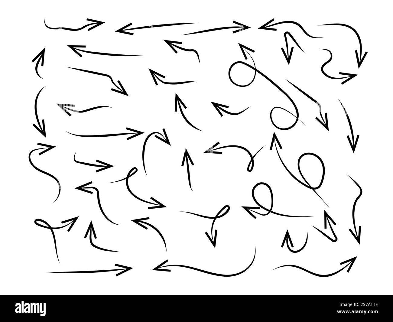 Arrow collection vector icon set on white background Stock Vector Image ...