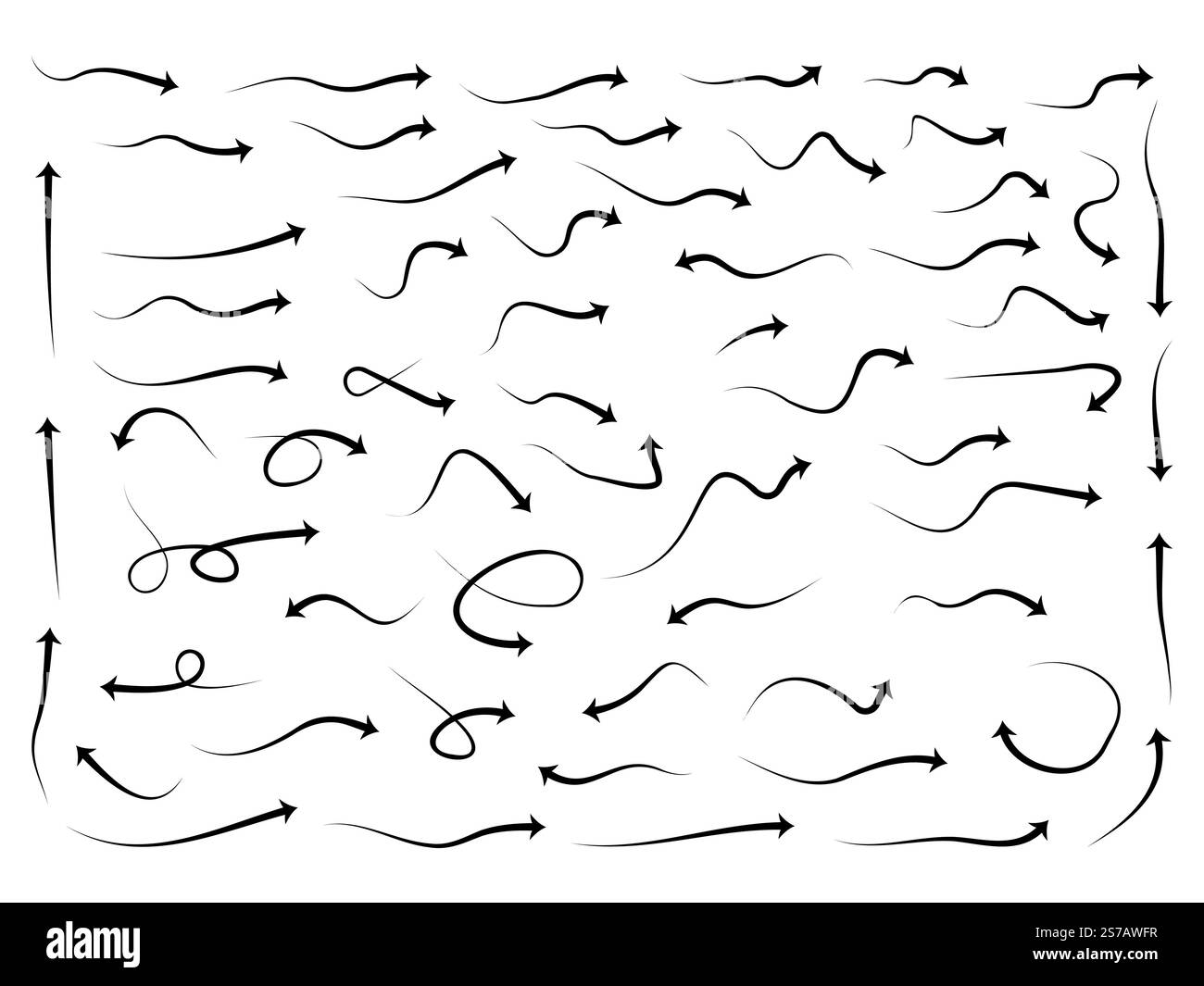 Arrow collection vector icon set on white background Stock Vector Image ...