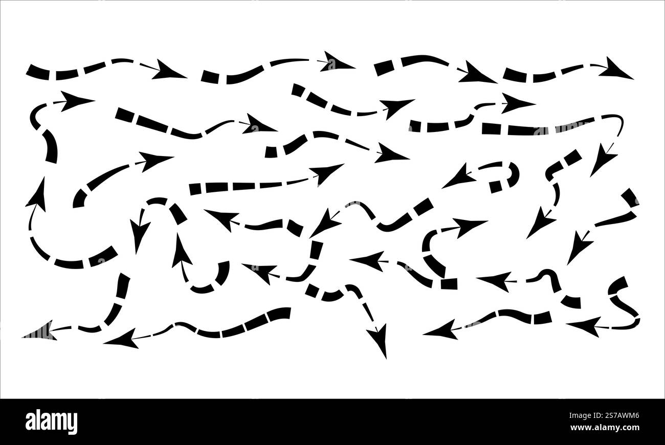 Arrow collection vector icon set on white background Stock Vector Image ...