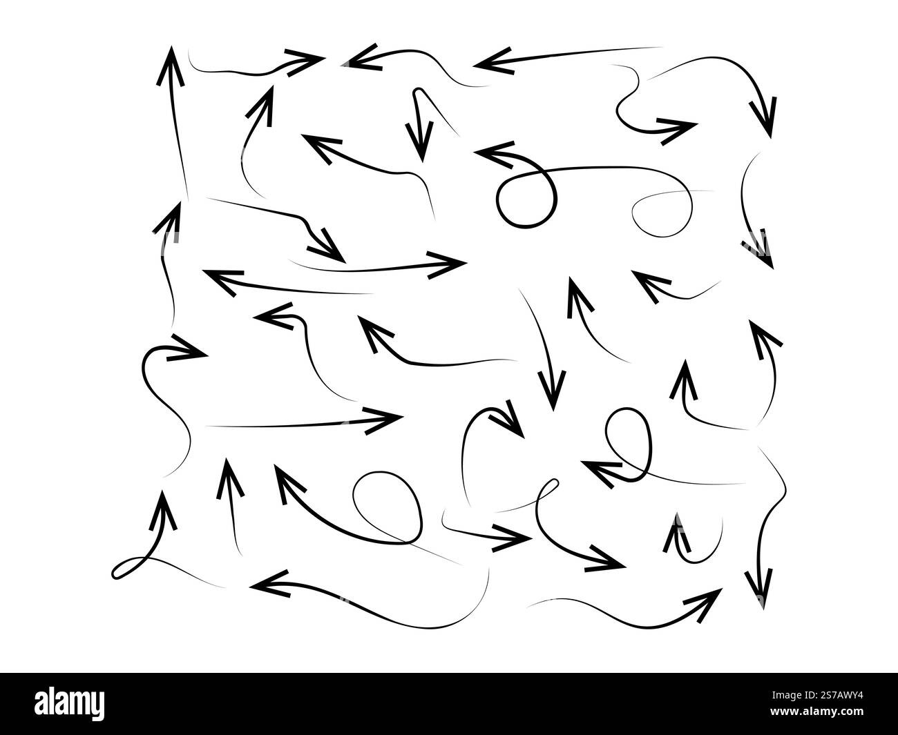 Arrow collection vector icon set on white background Stock Vector Image ...