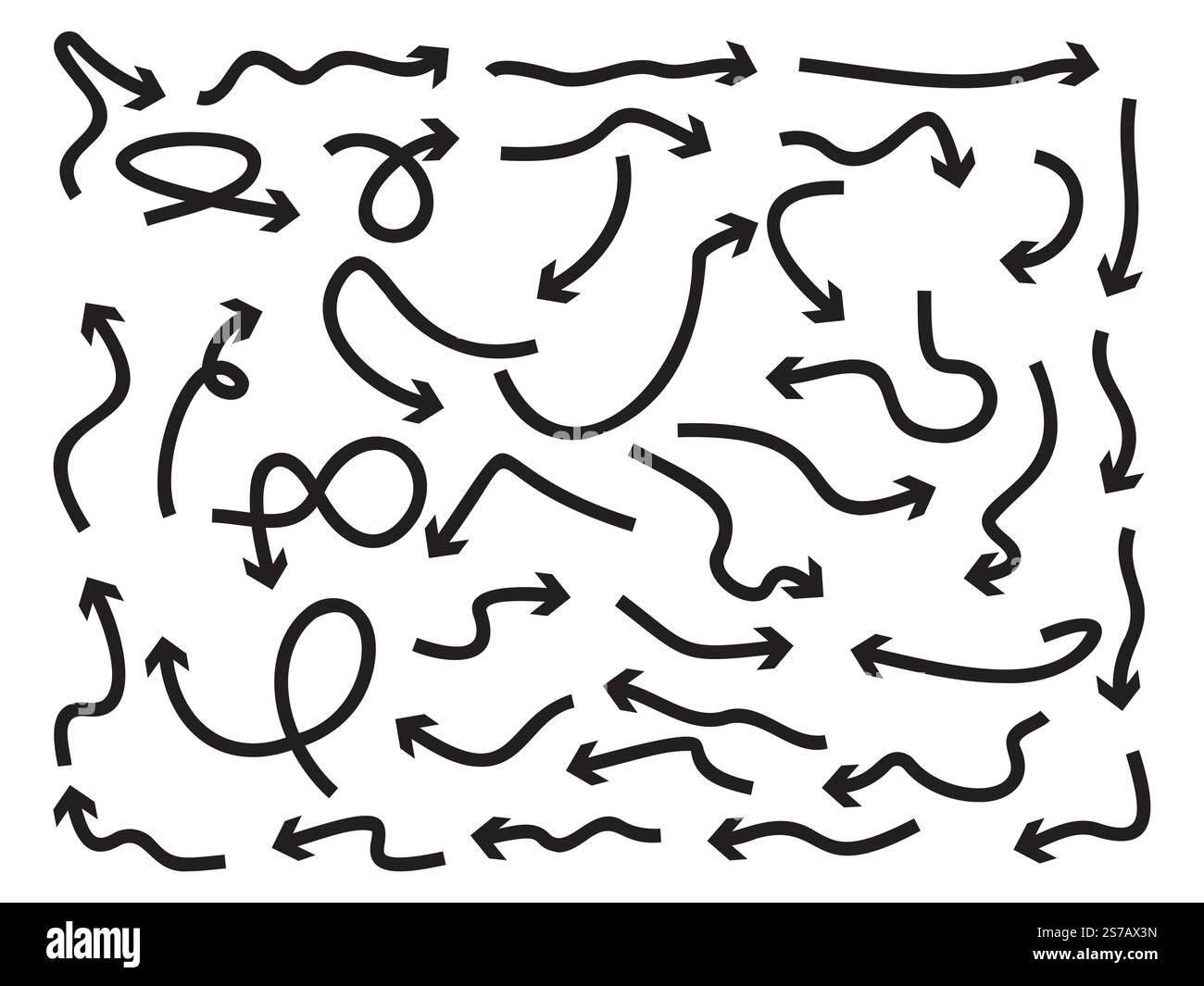 Arrow collection vector icon set on white background Stock Vector Image ...