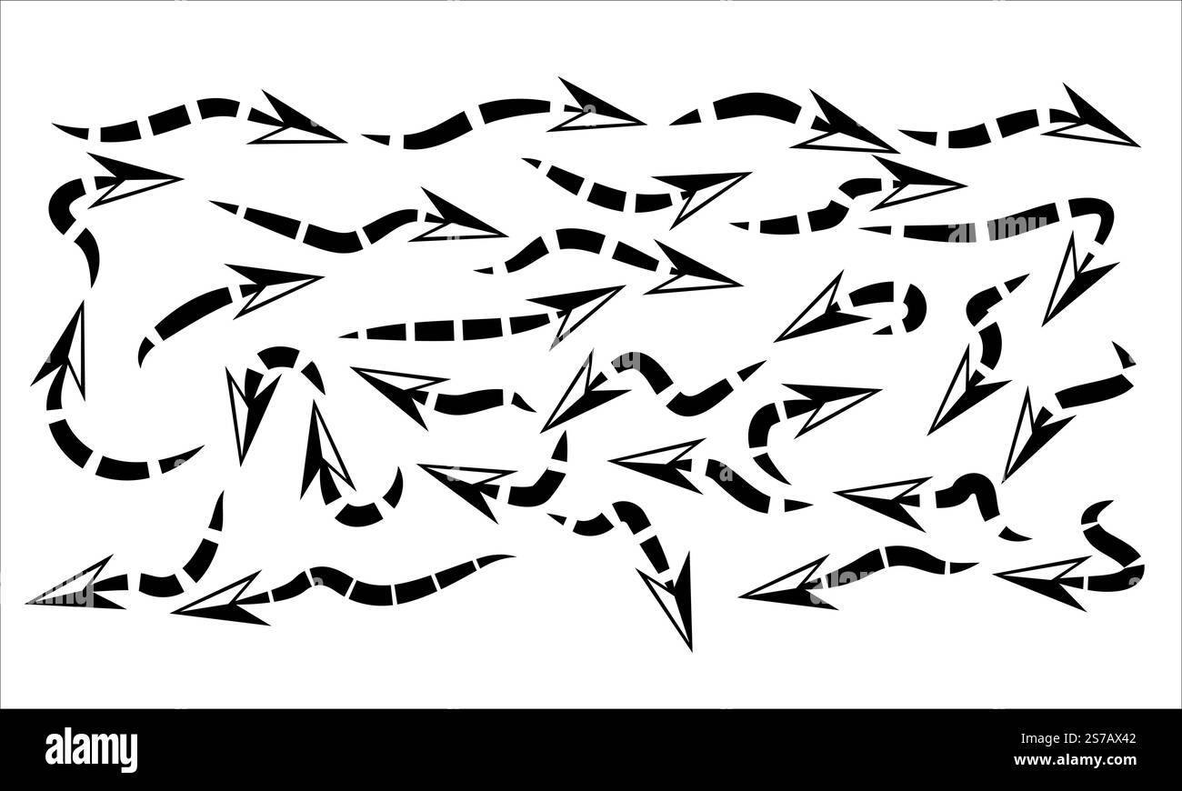 Arrow collection vector icon set on white background Stock Vector Image ...
