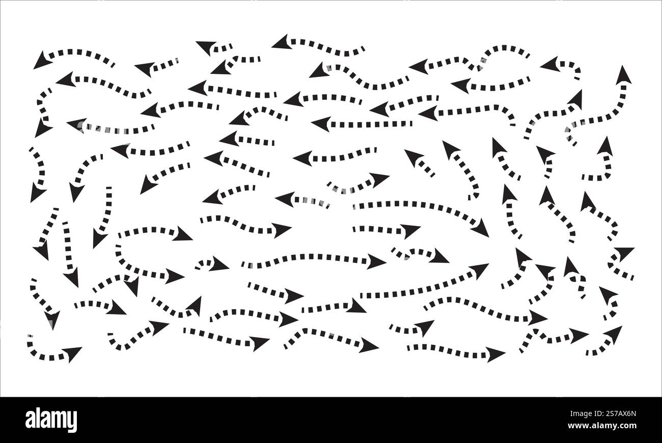 Black arrow collection vector design icon set on white background Stock ...