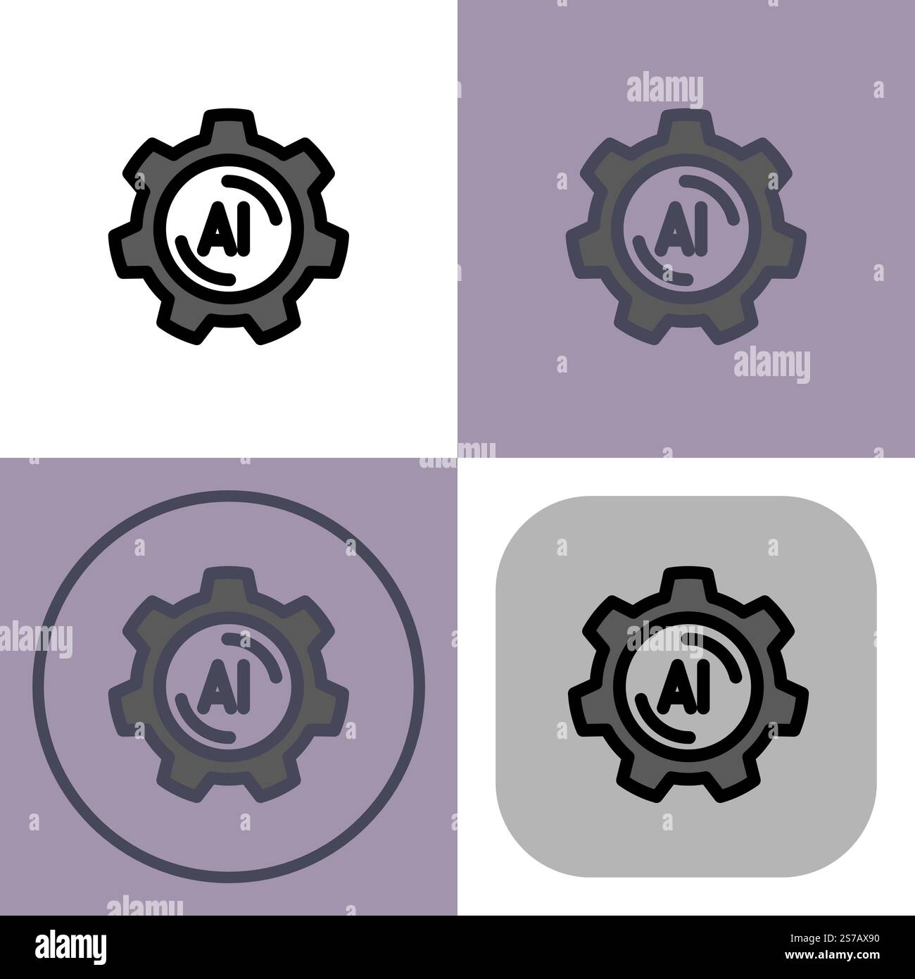 Artificial intelligence settings symbol - artificial intelligence icon ...