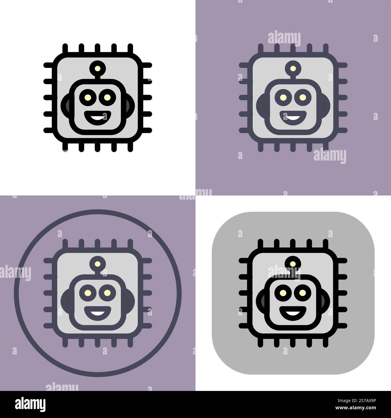 Artificial intelligence processor symbol - artificial intelligence icon ...