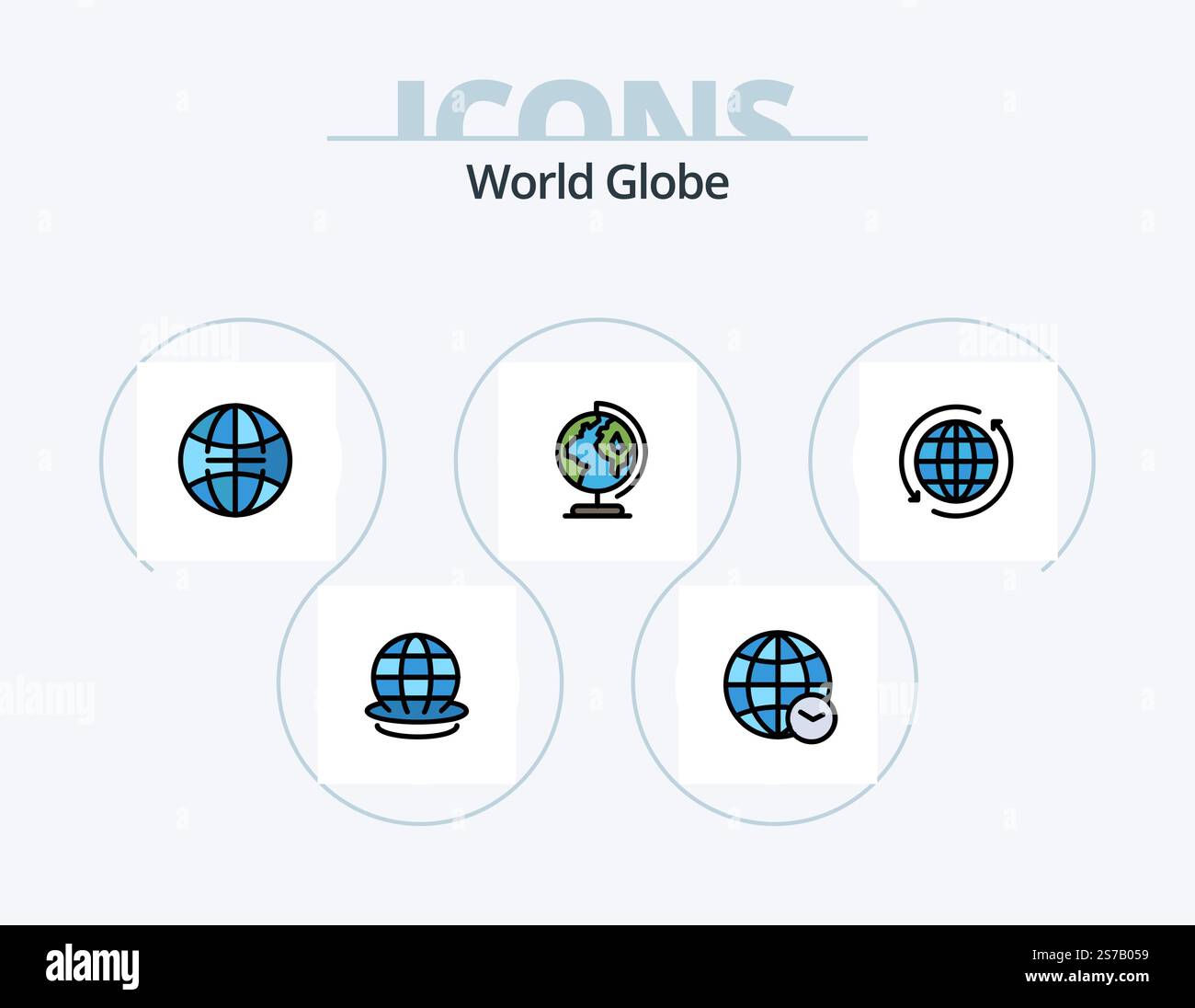 Filled globe icon Stock Vector Images Alamy