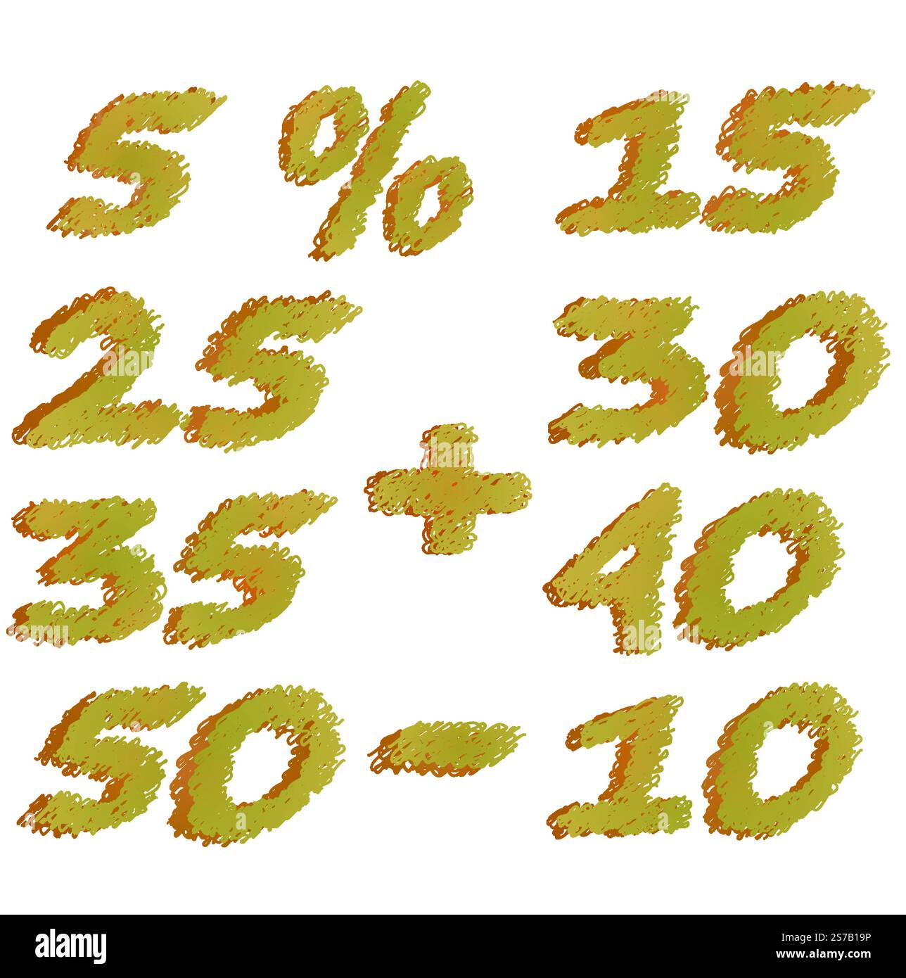 Set of numbers vector vectors hi-res stock photography and images - Alamy