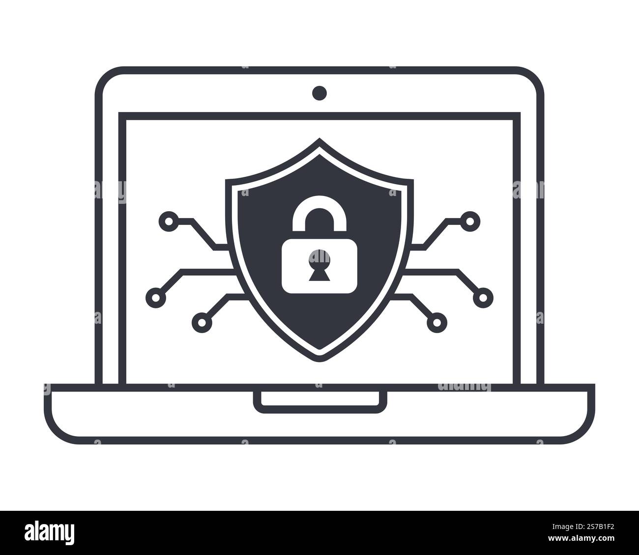 Shield protecting computer from viruses hi-res stock photography and ...