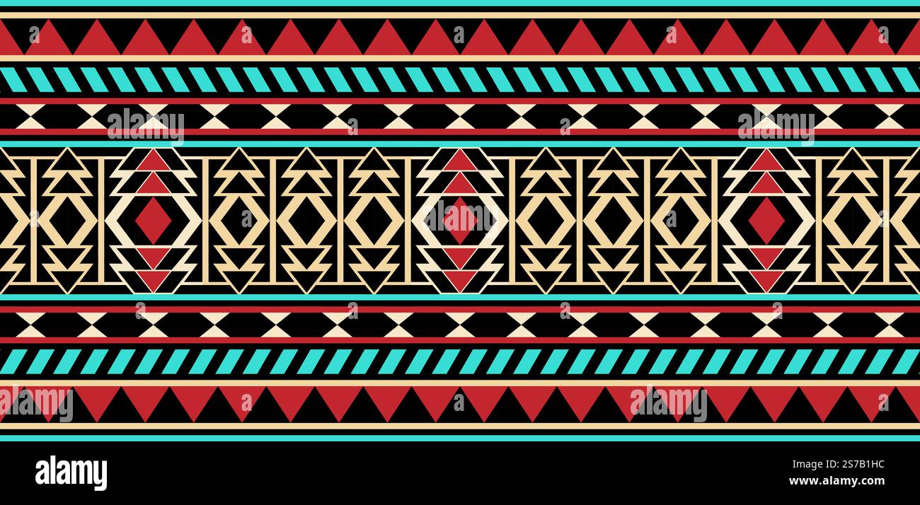 Geometric shape in a seamless repeat pattern - Vector Illustration Stock Vector