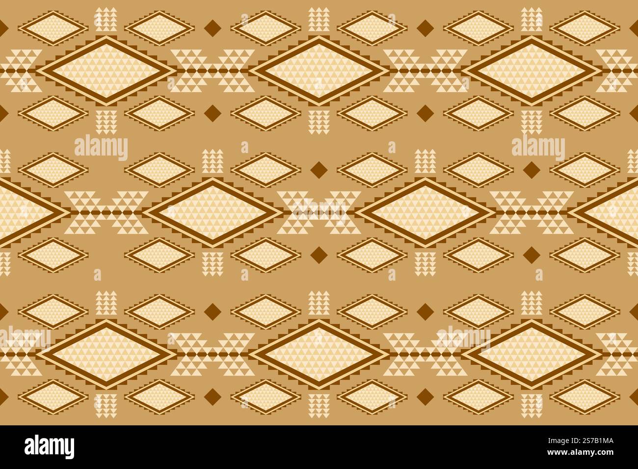 Western design shapes in a seamless repeat pattern - Vector Illustration Stock Vector